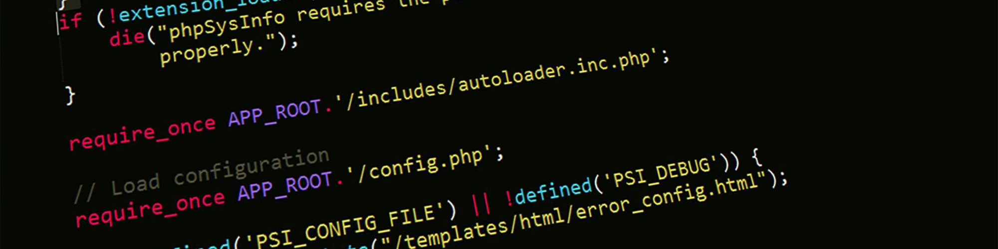 PHP kood ekraanil – freelance veebiarenduse ja backend programmeerimise näide